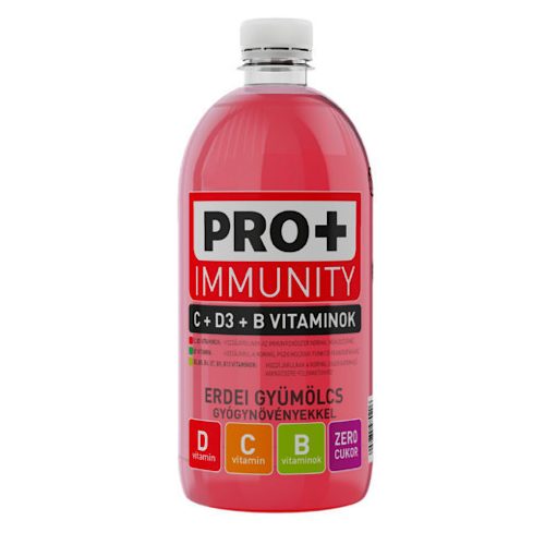 Pro+ Imunitate, băutură cu aromă de fructe de pădure, cu vitaminele D, C și B, 750 ml