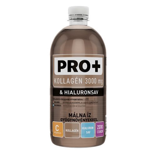 Pro+ Colagen+Acid Hialuronic, băutură cu aromă de zmeură, 750 ml