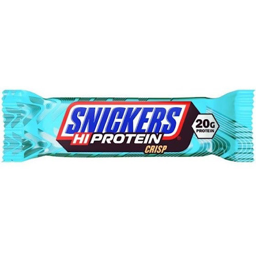 Snickers, băț cu conținut ridicat de proteine și crispi, ciocolată cu lapte, 55g.